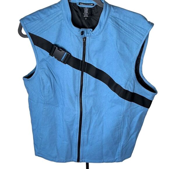 Hot Topic Star Wars X Fighter Buckle Vest Blue Nwot Plus Size 2 - Picture 1 of 5